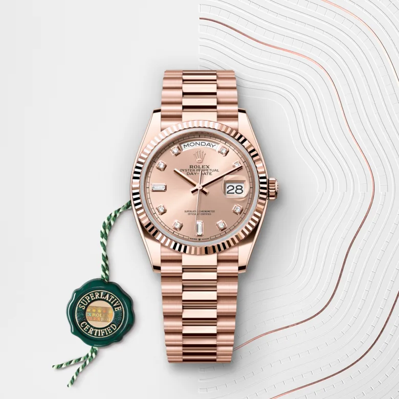 rolex M128235-0009   - Rosé-colour dial